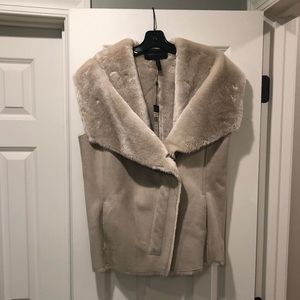 BCBG faux fur vest